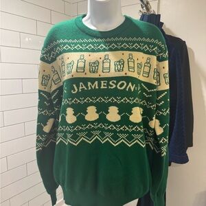 Jameson Green and Cream Festive Crewneck Sweater